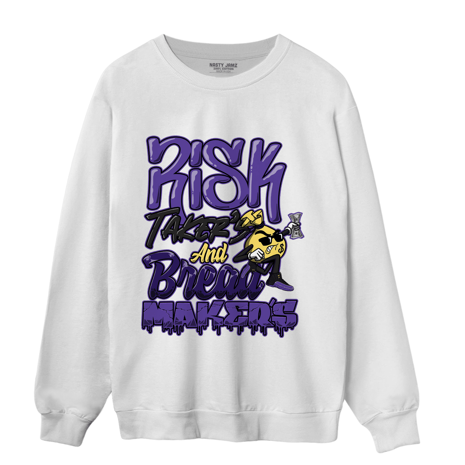 Field Purple 12s Sweatshirt Match Making Our Bread - NastyJamz