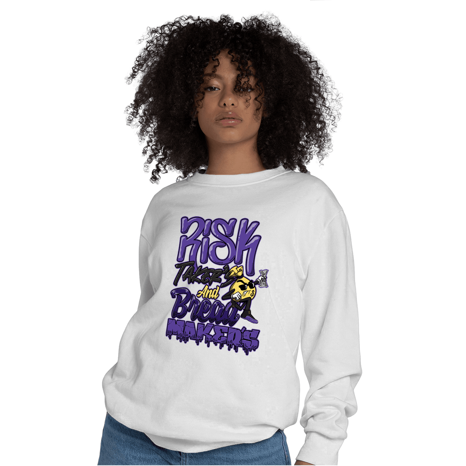 Field Purple 12s Sweatshirt Match Making Our Bread - NastyJamz