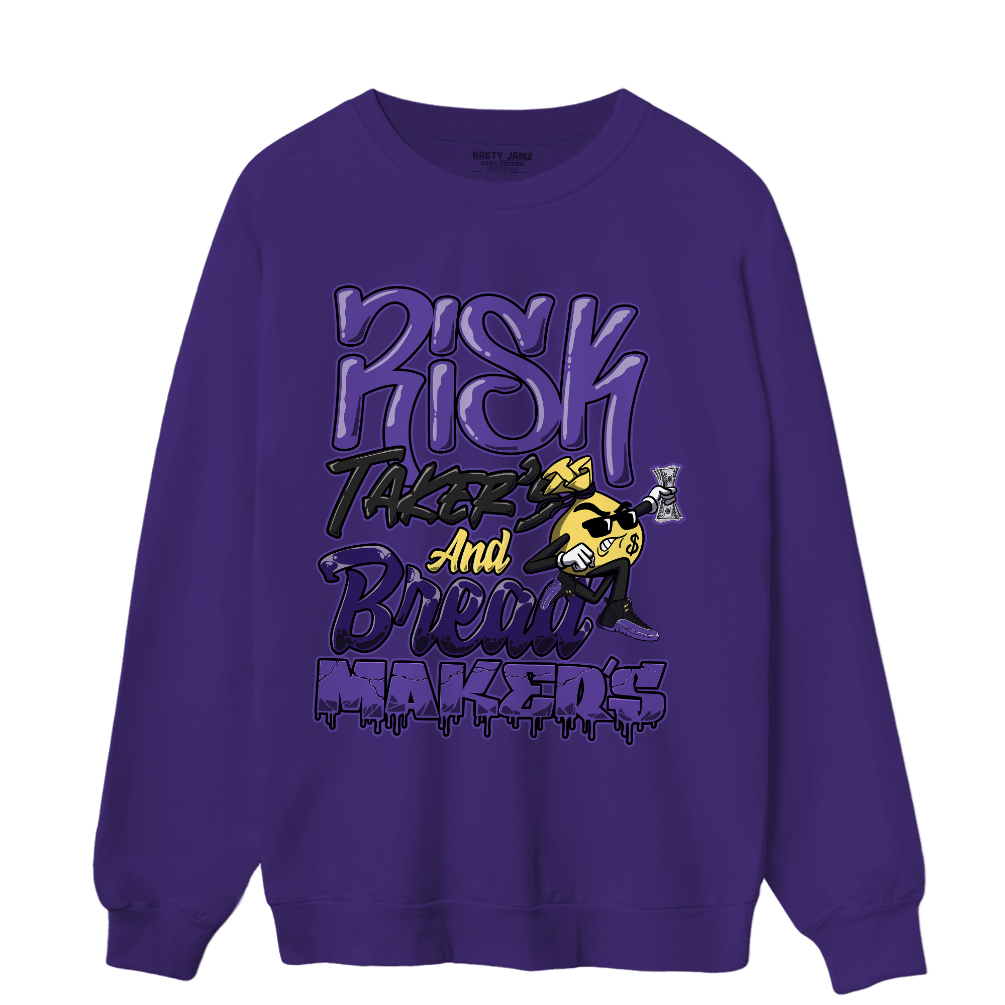 Field Purple 12s Sweatshirt Match Making Our Bread - NastyJamz