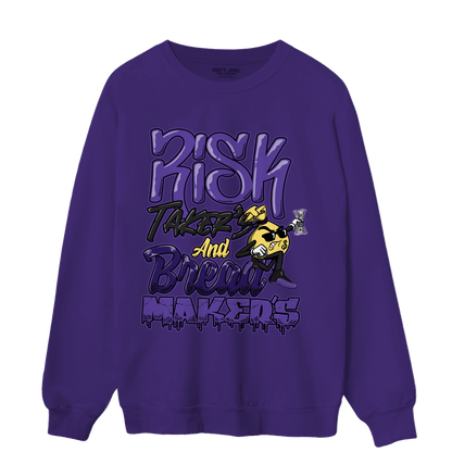 Field Purple 12s Sweatshirt Match Making Our Bread - NastyJamz