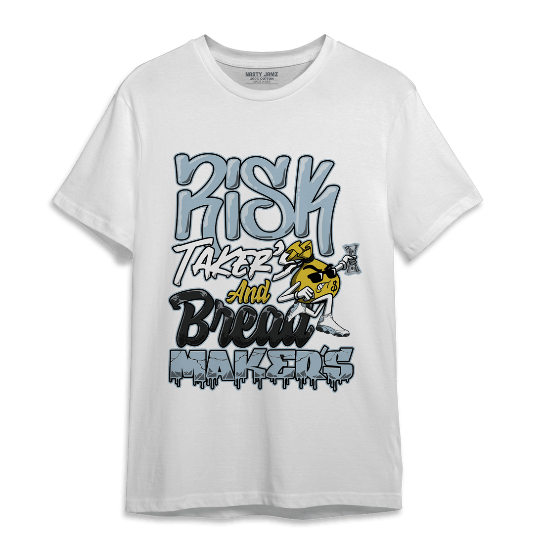 Blue Grey 13s T Shirt Match Making Our Bread - NastyJamz