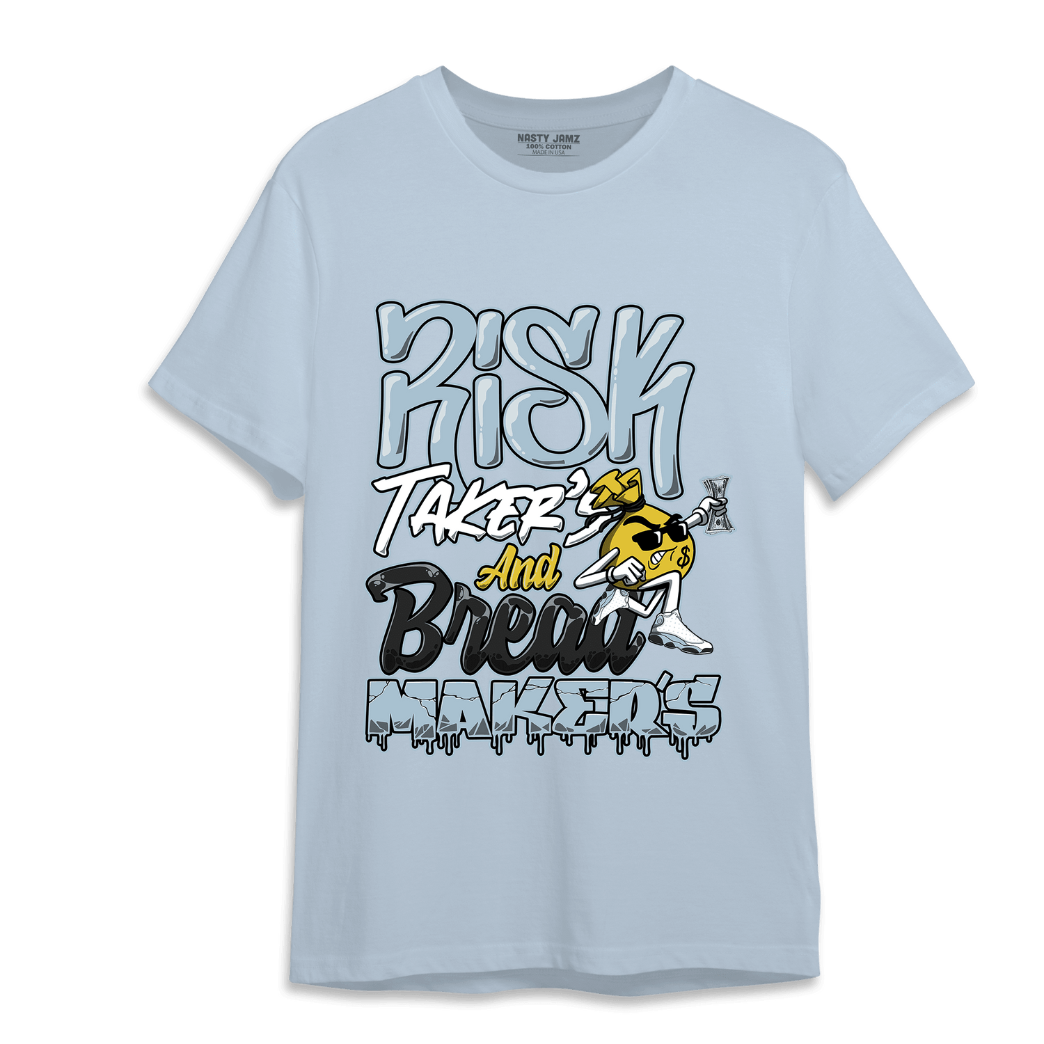 Blue Grey 13s T Shirt Match Making Our Bread - NastyJamz
