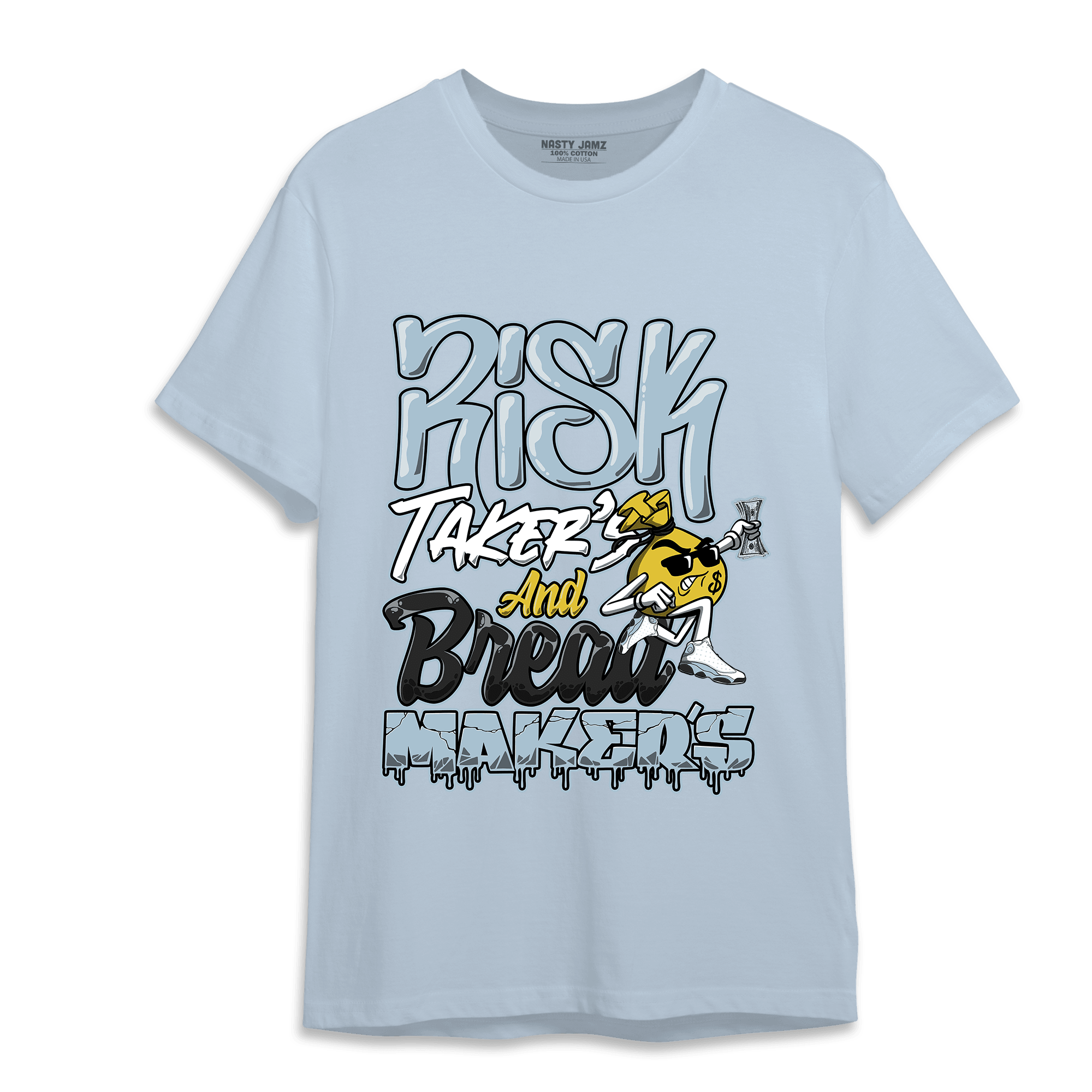 Blue Grey 13s T Shirt Match Making Our Bread - NastyJamz