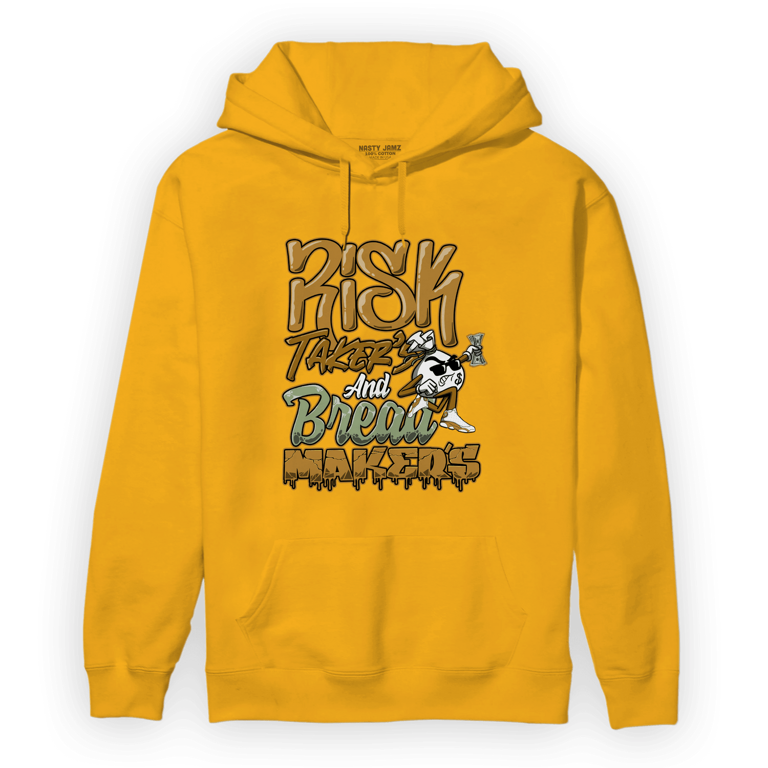 Wheat 13s Hoodie Match Making Our Bread - NastyJamz