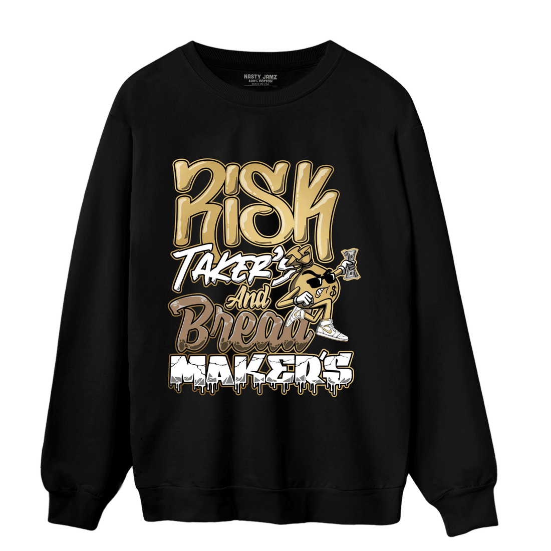 High OG Metallic Gold 1s Sweatshirt Match Making Our Bread - NastyJamz