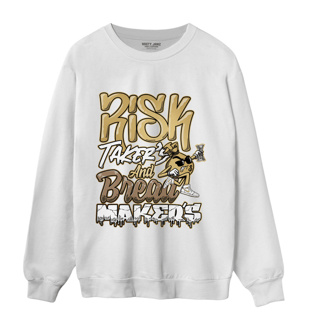 High OG Metallic Gold 1s Sweatshirt Match Making Our Bread - NastyJamz