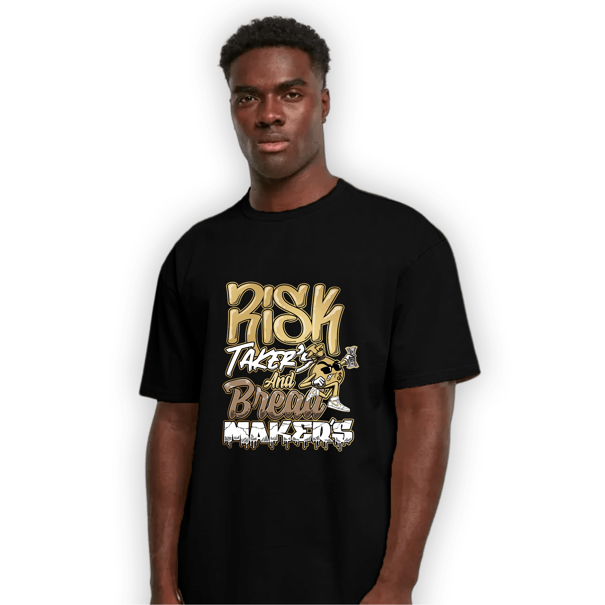 High OG Metallic Gold 1s T Shirt Match Making Our Bread - NastyJamz