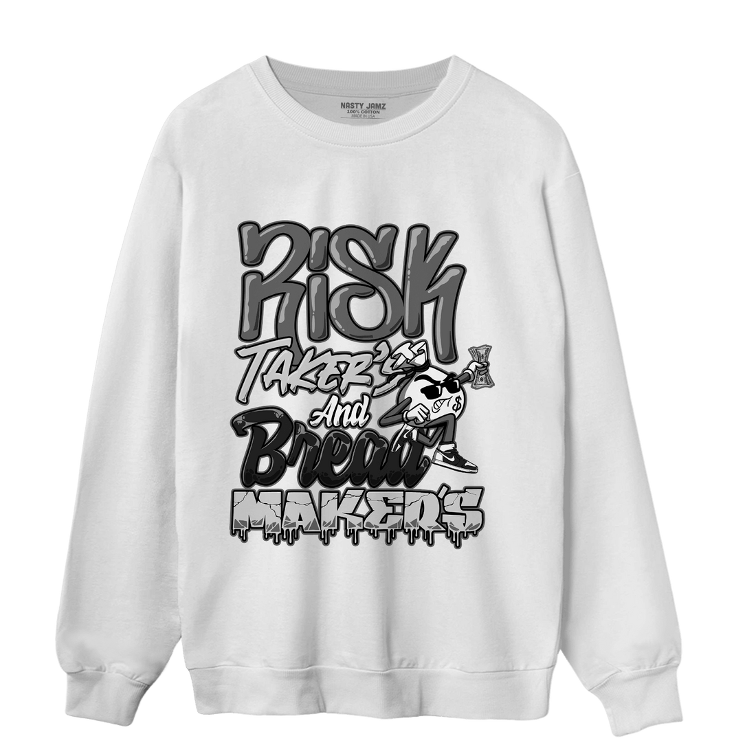Retro High OG Black White 1s Sweatshirt Match Making Our Bread - NastyJamz