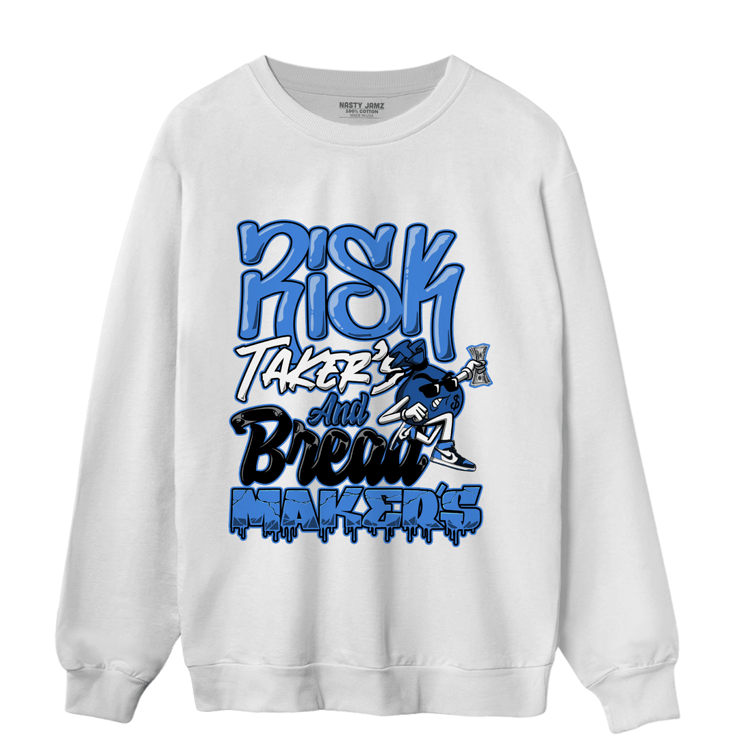 University Blue Toe 1s Sweatshirt Match Making Our Bread - NastyJamz