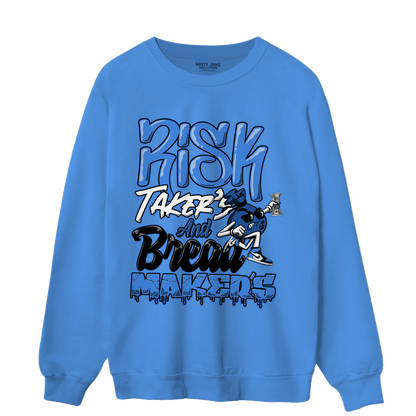University Blue Toe 1s Sweatshirt Match Making Our Bread - NastyJamz