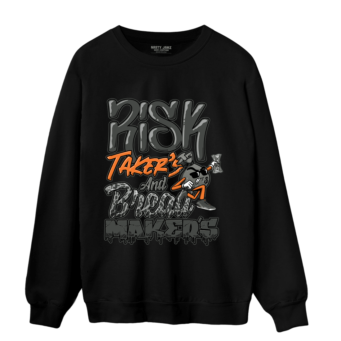 Fear Pack 3s Sweatshirt Match Making Our Bread - NastyJamz