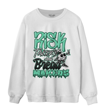 Green Glow 3s Sweatshirt Match Making Our Bread - NastyJamz