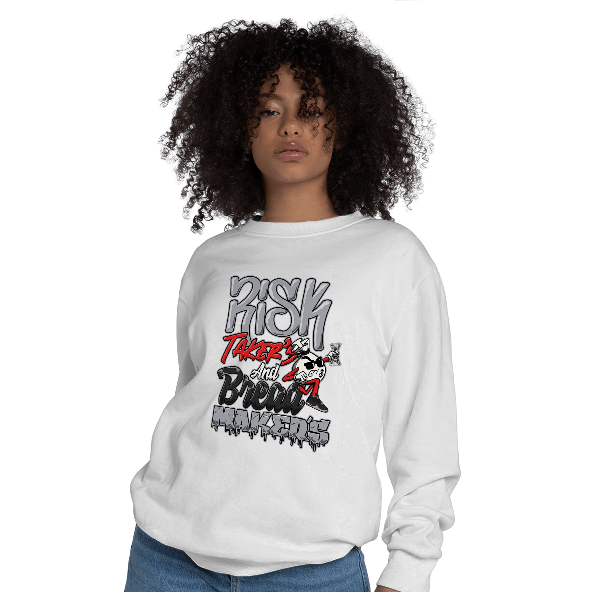 Bred Reimagined 4s Sweatshirt Match Making Our Bread - NastyJamz