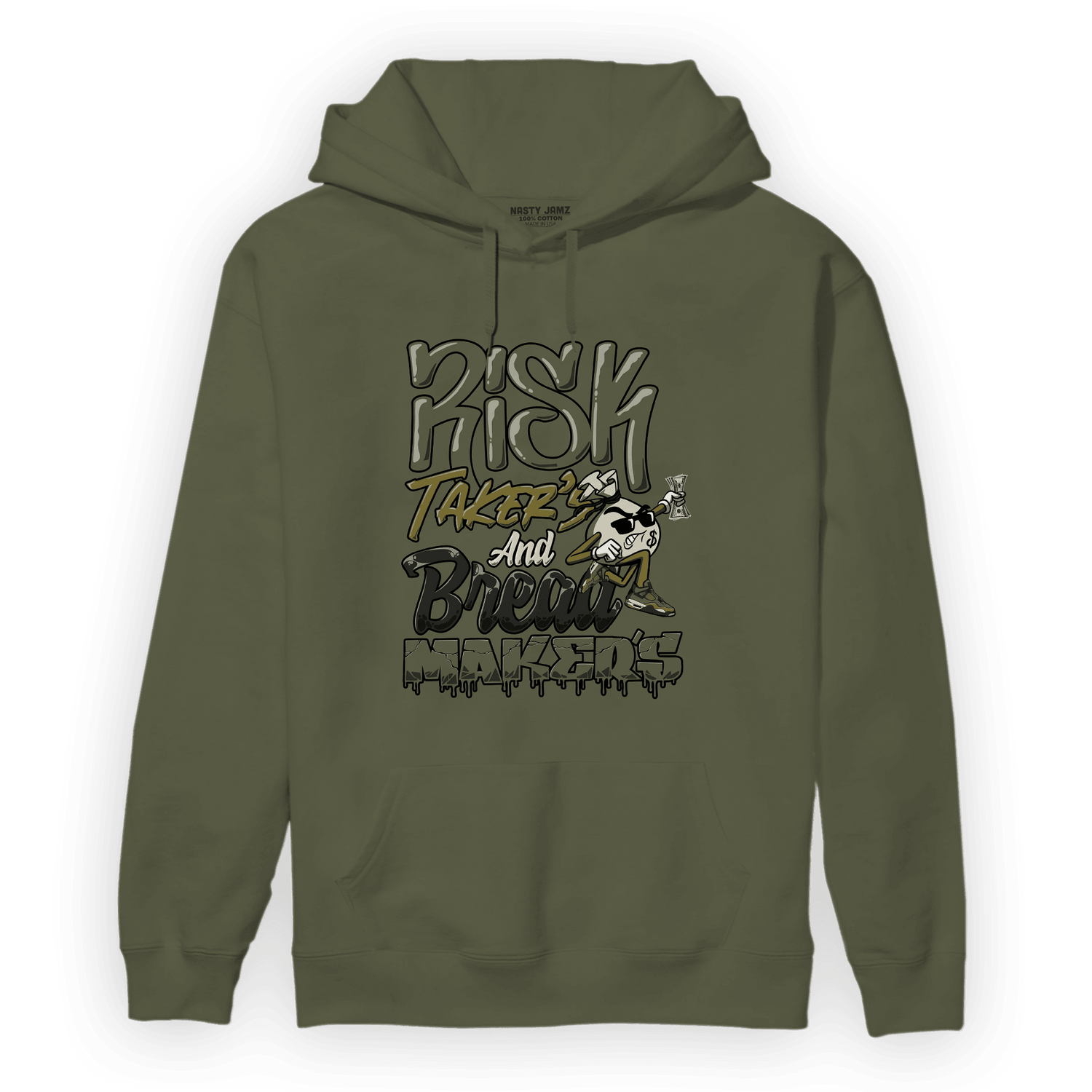 SE Craft Medium Olive 4s Hoodie Match Making Our Bread - NastyJamz