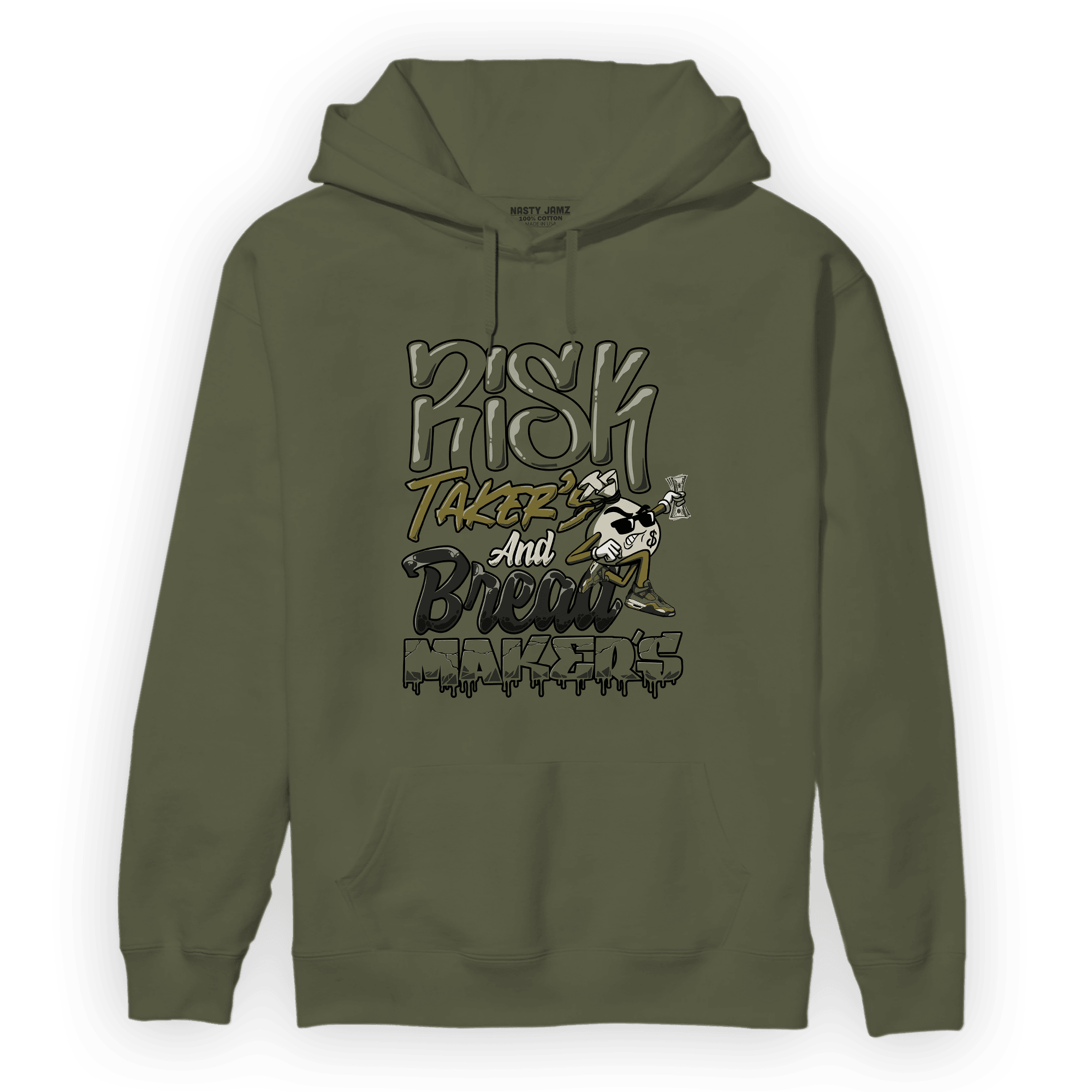 SE Craft Medium Olive 4s Hoodie Match Making Our Bread - NastyJamz