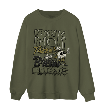 SE Craft Medium Olive 4s Sweatshirt Match Making Our Bread - NastyJamz