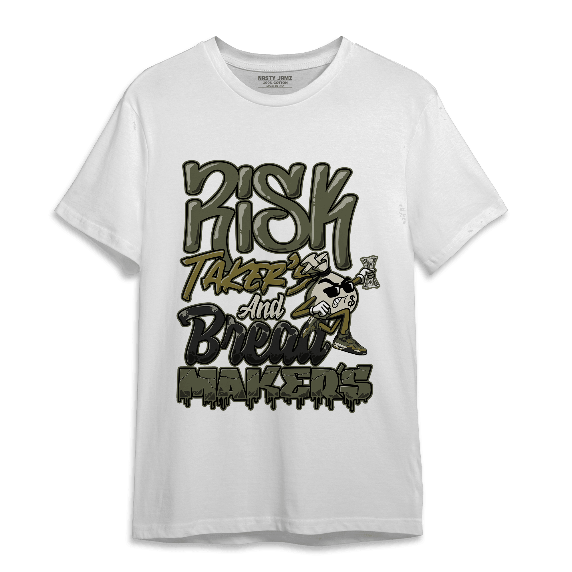 SE Craft Medium Olive 4s T Shirt Match Making Our Bread - NastyJamz