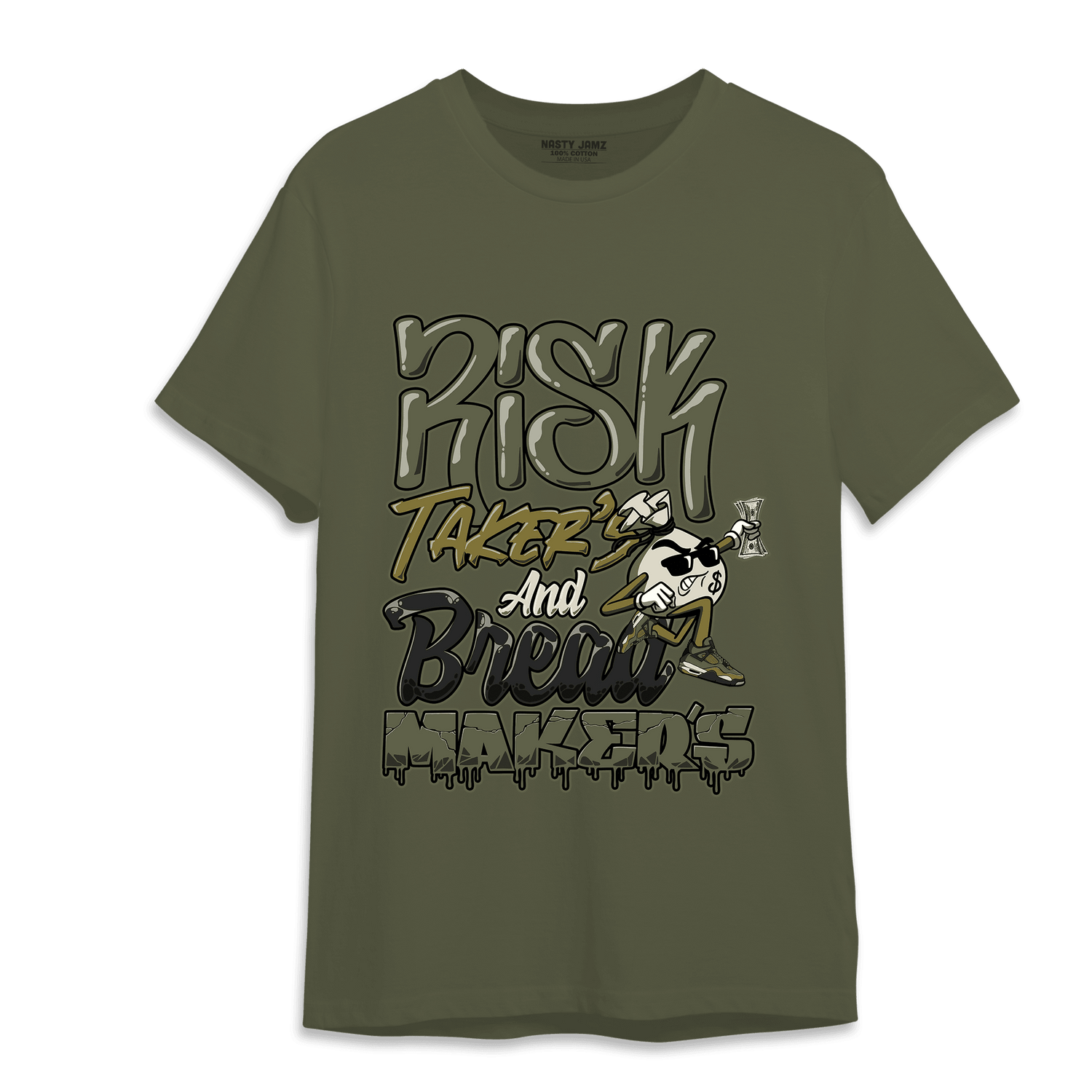 SE Craft Medium Olive 4s T Shirt Match Making Our Bread - NastyJamz