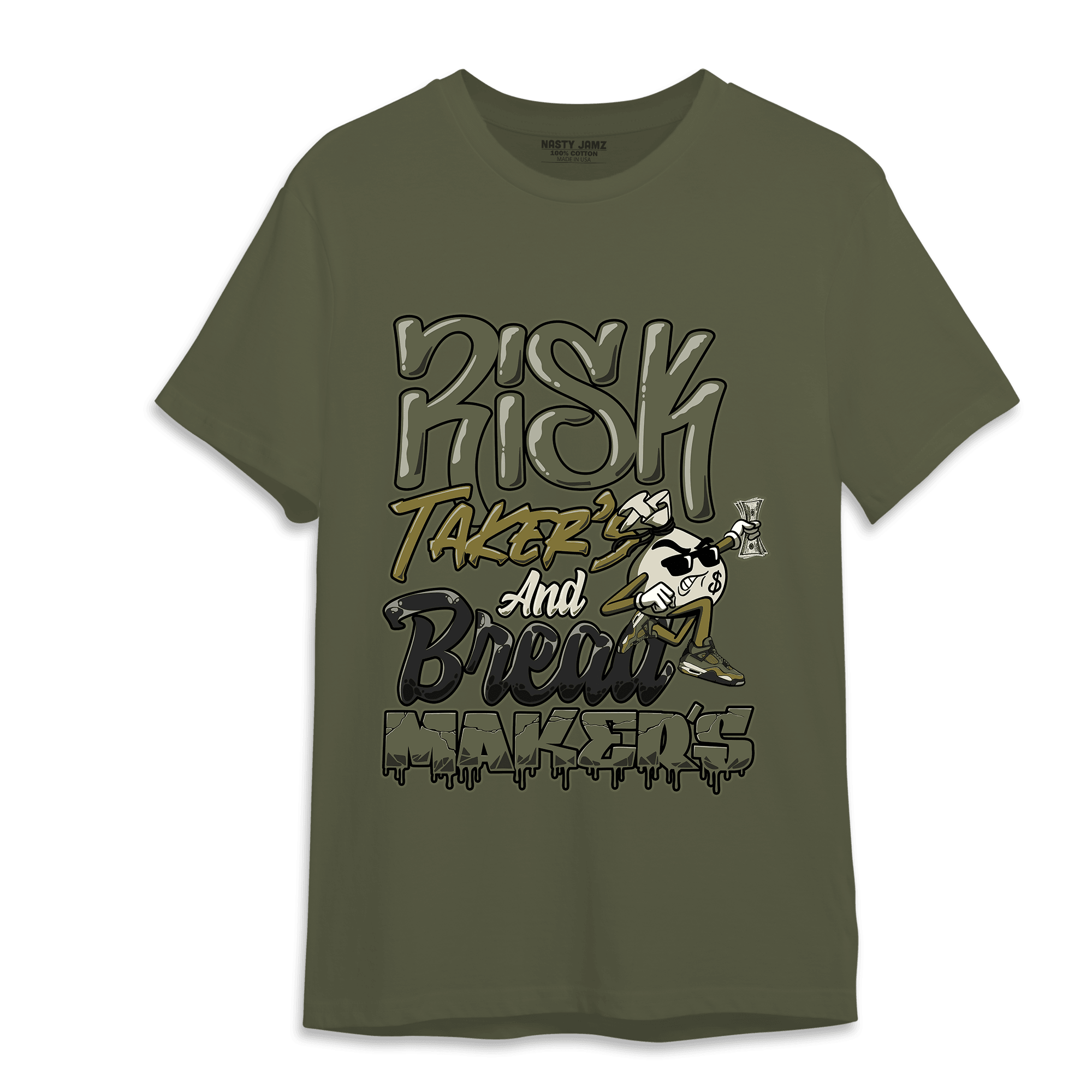 SE Craft Medium Olive 4s T Shirt Match Making Our Bread - NastyJamz