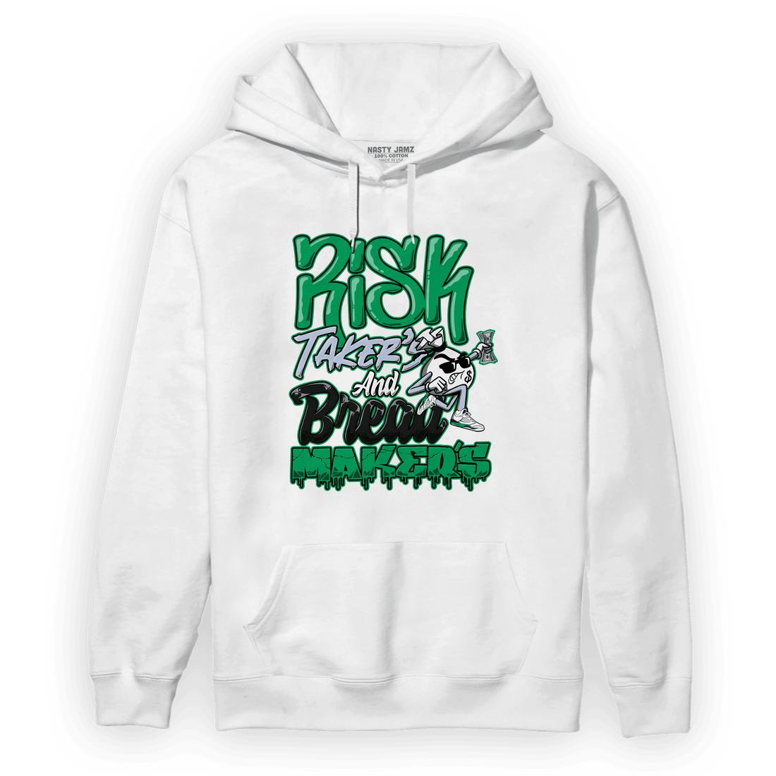 Lucky Green 5s Hoodie Match Making Our Bread - NastyJamz