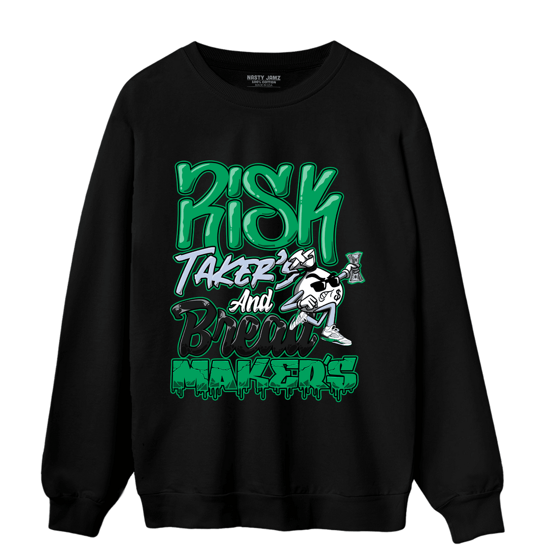 Lucky Green 5s Sweatshirt Match Making Our Bread - NastyJamz