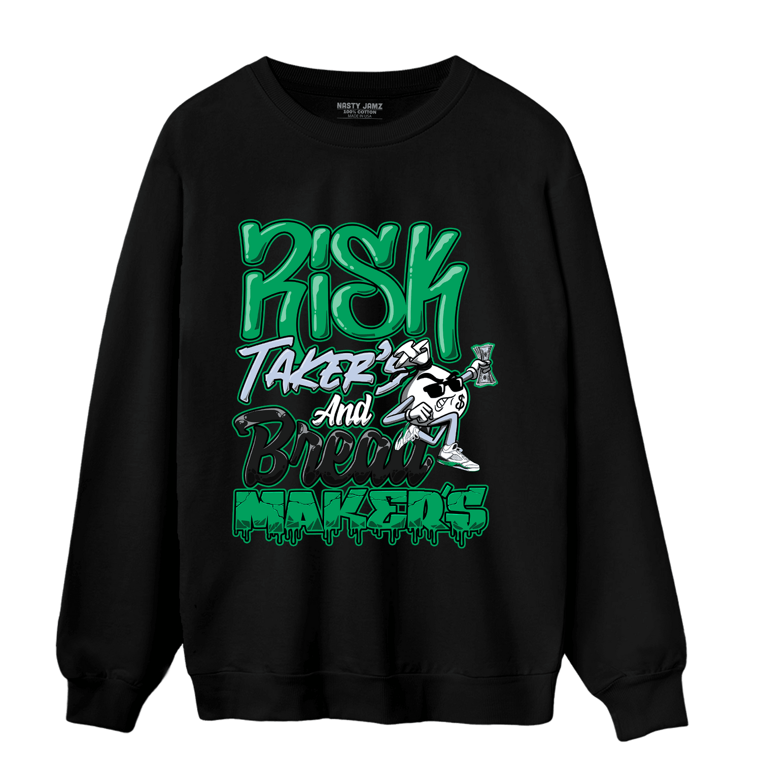 Lucky Green 5s Sweatshirt Match Making Our Bread - NastyJamz