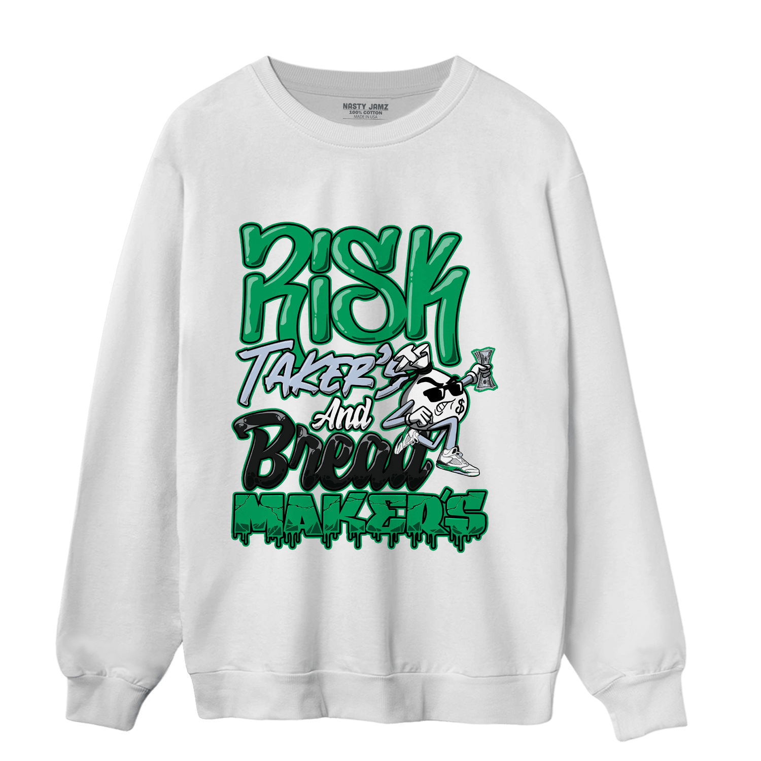 Lucky Green 5s Sweatshirt Match Making Our Bread - NastyJamz
