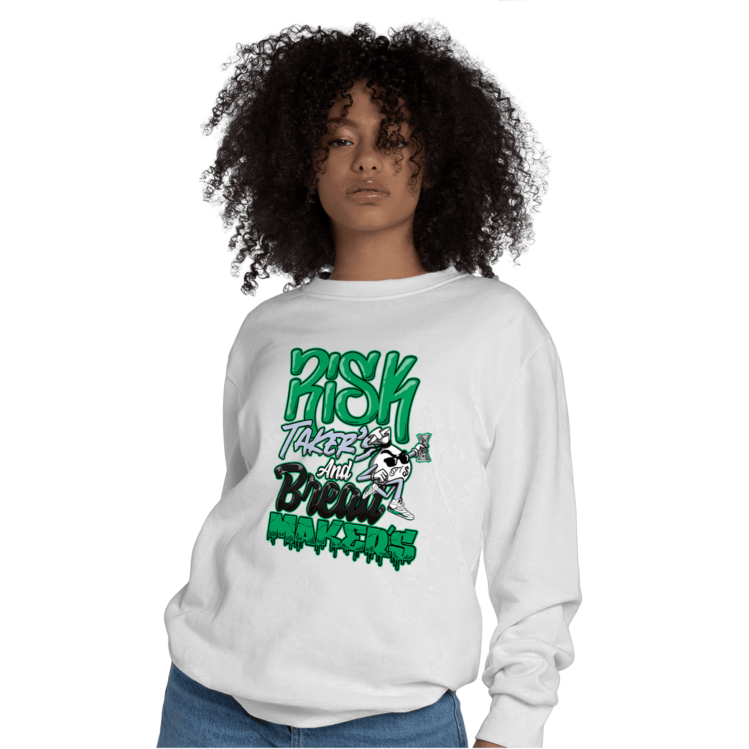 Lucky Green 5s Sweatshirt Match Making Our Bread - NastyJamz