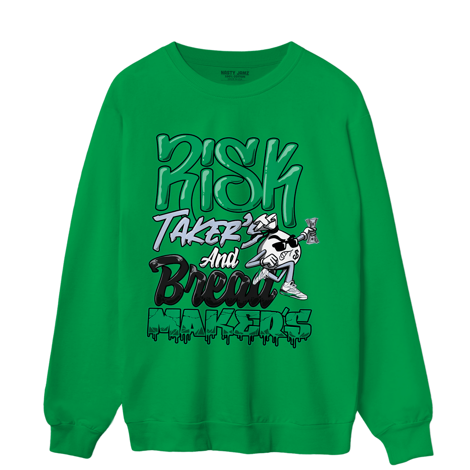 Lucky Green 5s Sweatshirt Match Making Our Bread - NastyJamz