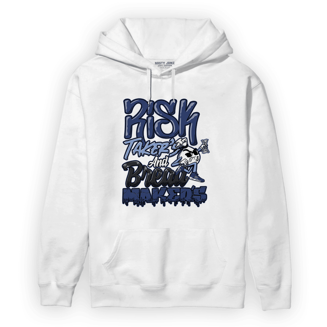 Midnight Navy 5s Hoodie Match Making Our Bread - NastyJamz