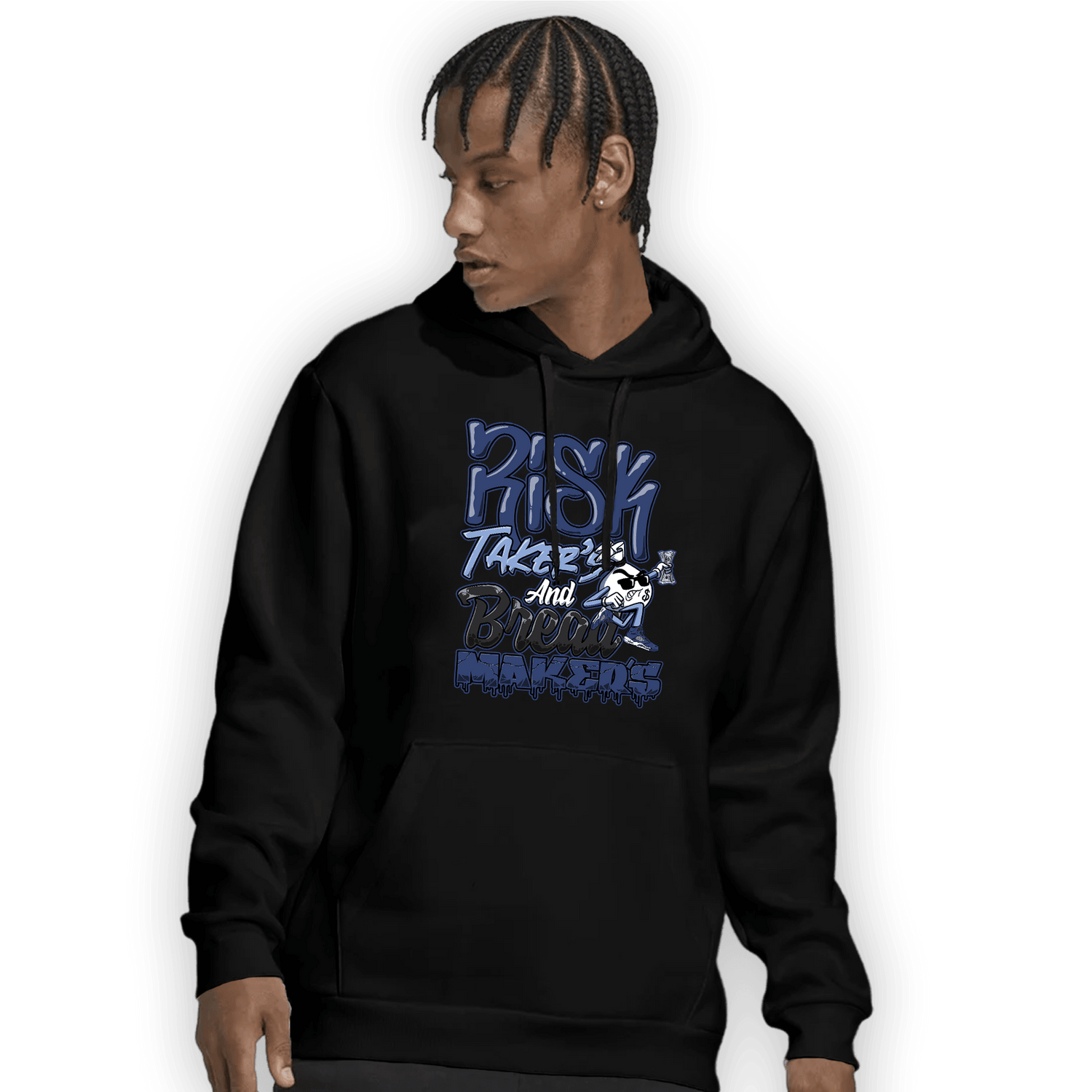 Midnight Navy 5s Hoodie Match Making Our Bread - NastyJamz