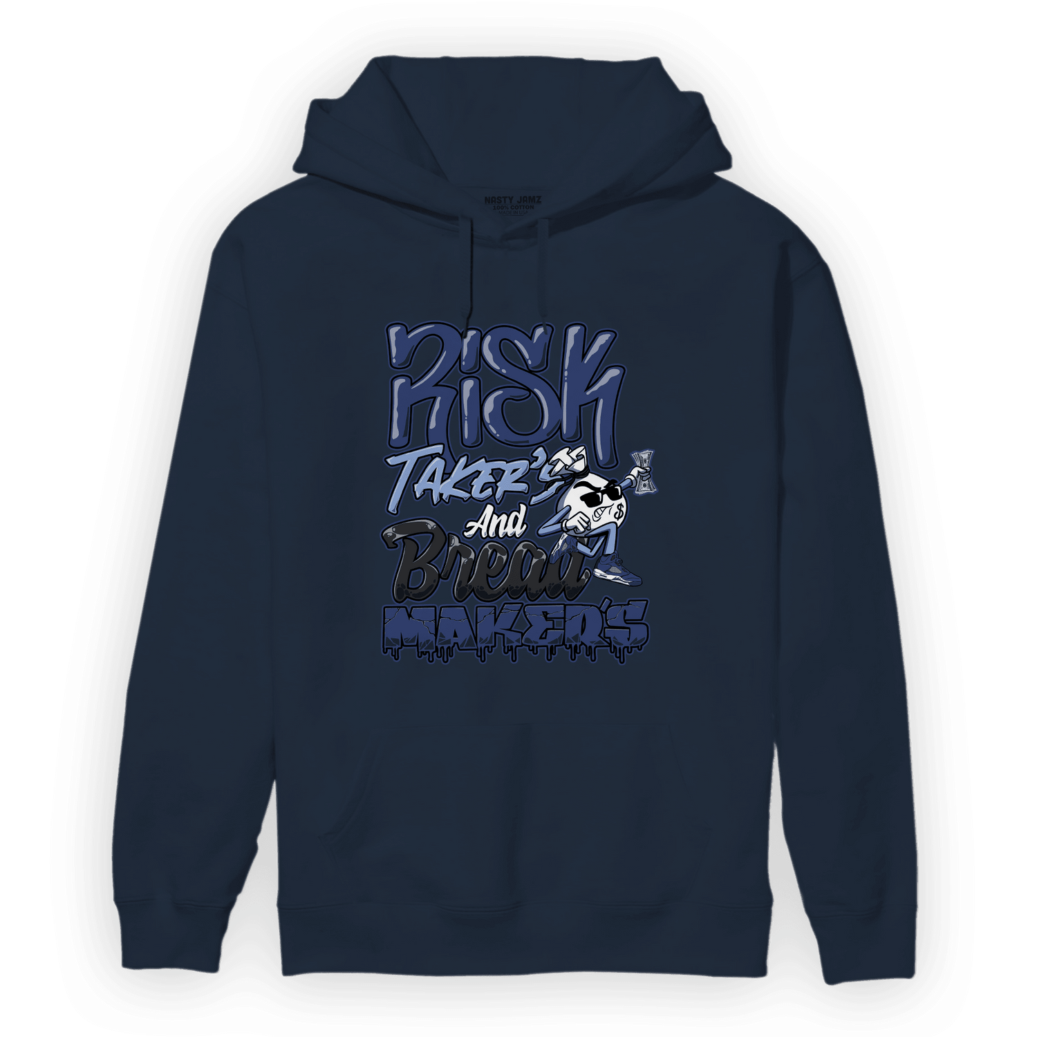 Midnight Navy 5s Hoodie Match Making Our Bread - NastyJamz