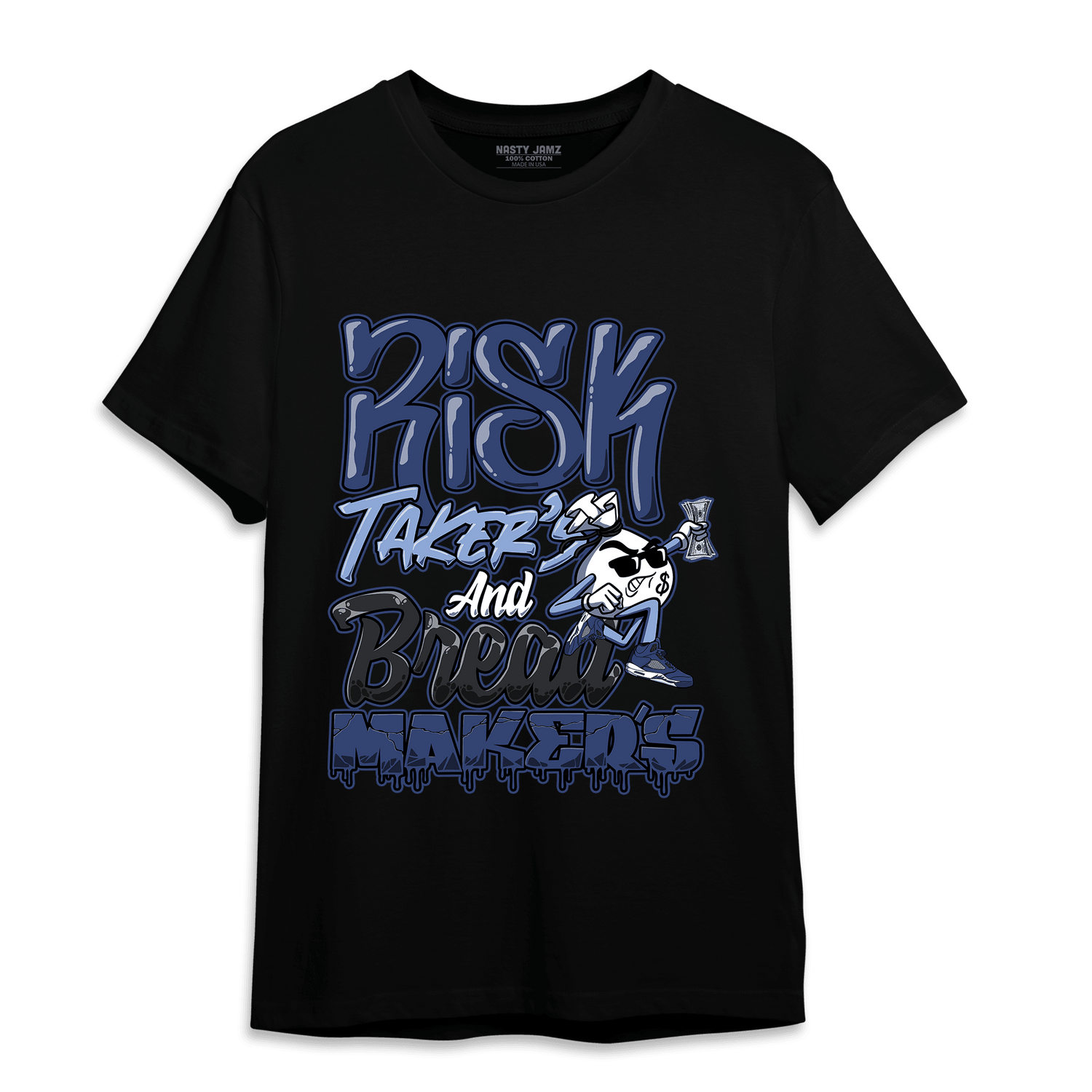Midnight Navy 5s T Shirt Match Making Our Bread - NastyJamz