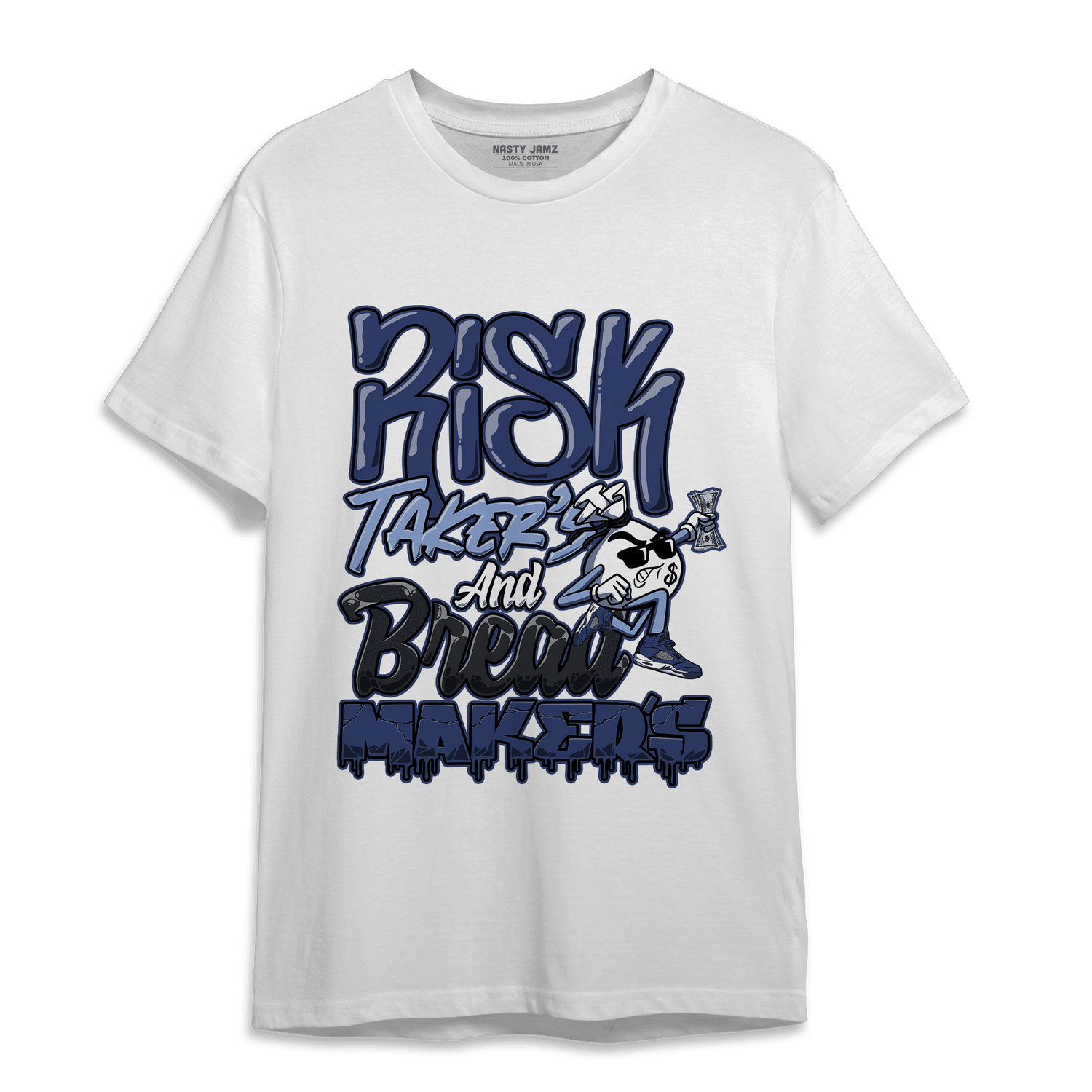 Midnight Navy 5s T Shirt Match Making Our Bread - NastyJamz