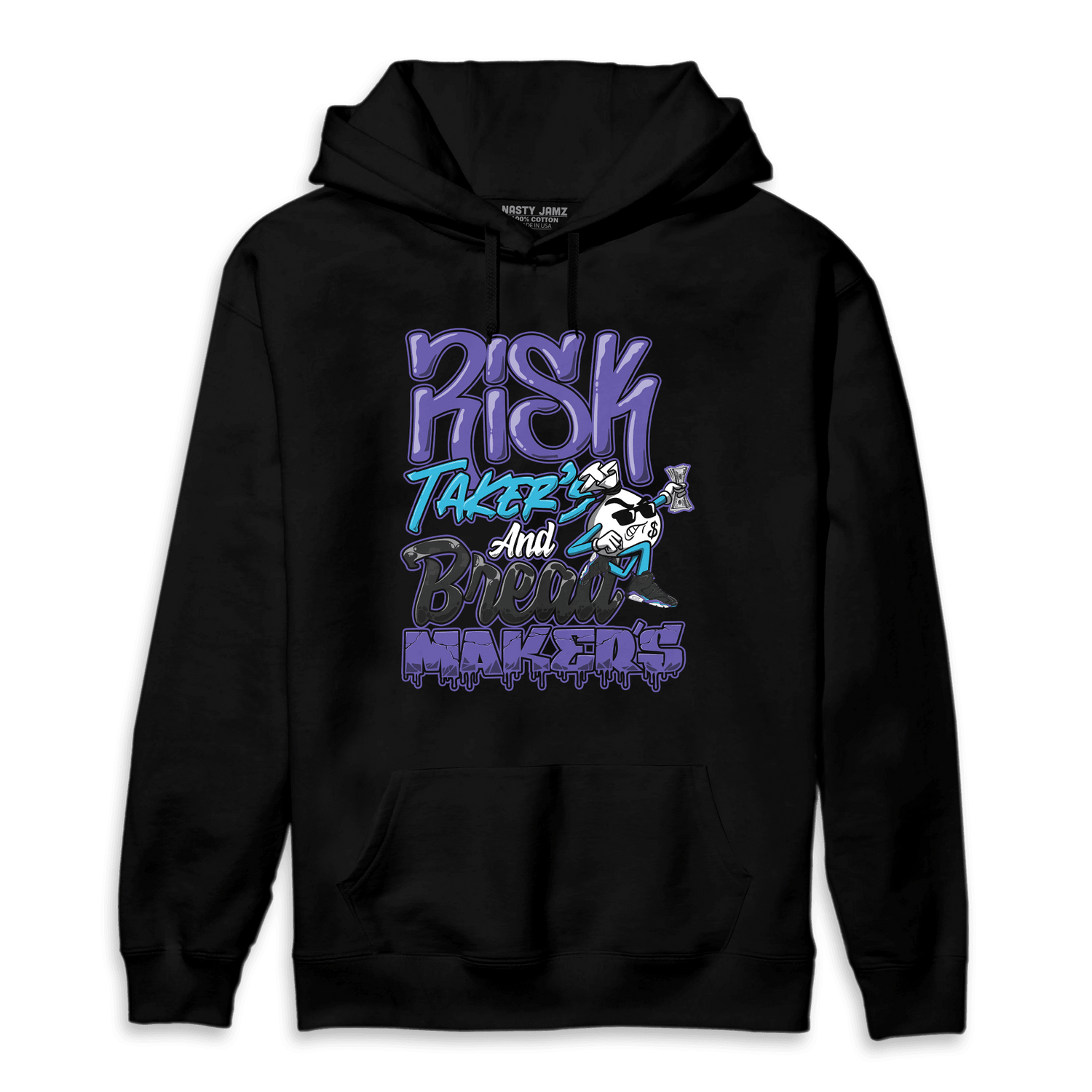 Aqua 6s Hoodie Match Making Our Bread - NastyJamz