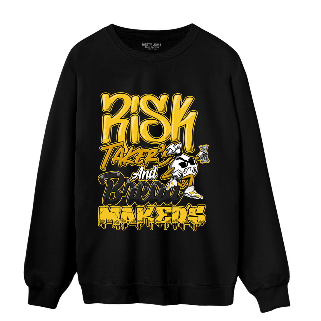 Yellow Ochre 6s Sweatshirt Match Making Our Bread - NastyJamz