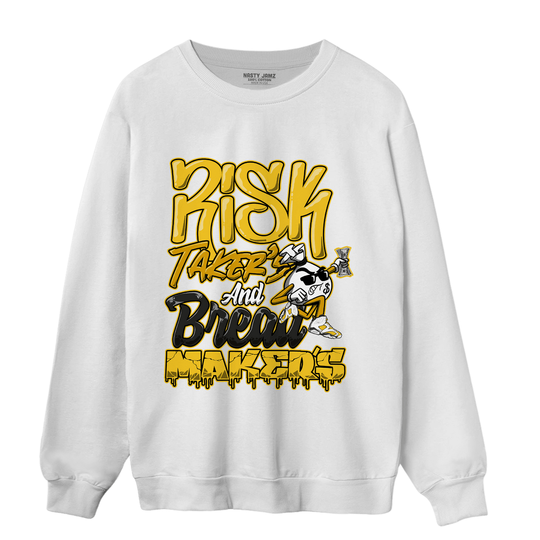 Yellow Ochre 6s Sweatshirt Match Making Our Bread - NastyJamz