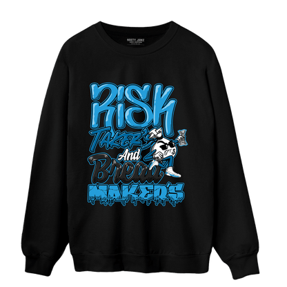 Powder Blue 9s Sweatshirt Match Making Our Bread - NastyJamz