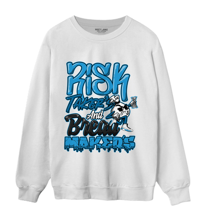Powder Blue 9s Sweatshirt Match Making Our Bread - NastyJamz