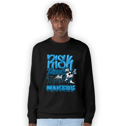 Powder Blue 9s Sweatshirt Match Making Our Bread - NastyJamz