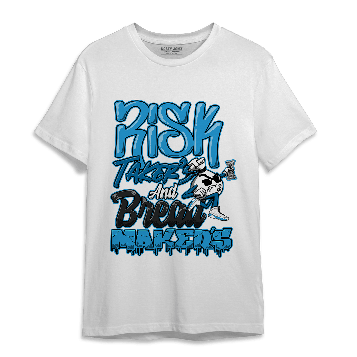 Powder Blue 9s T Shirt Match Making Our Bread - NastyJamz