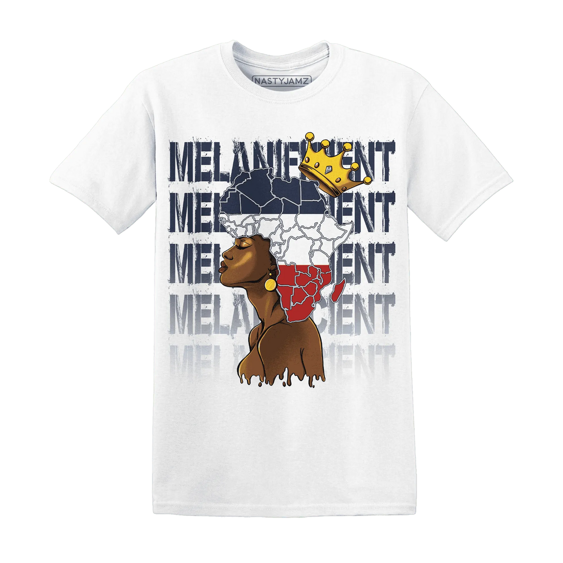 White-Navy-6s-T-Shirt-Match-Melanificient