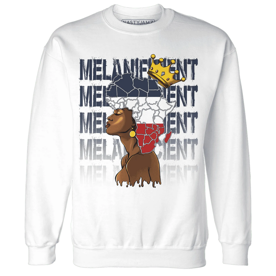 White-Navy-6s-Sweatshirt-Match-Melanificient