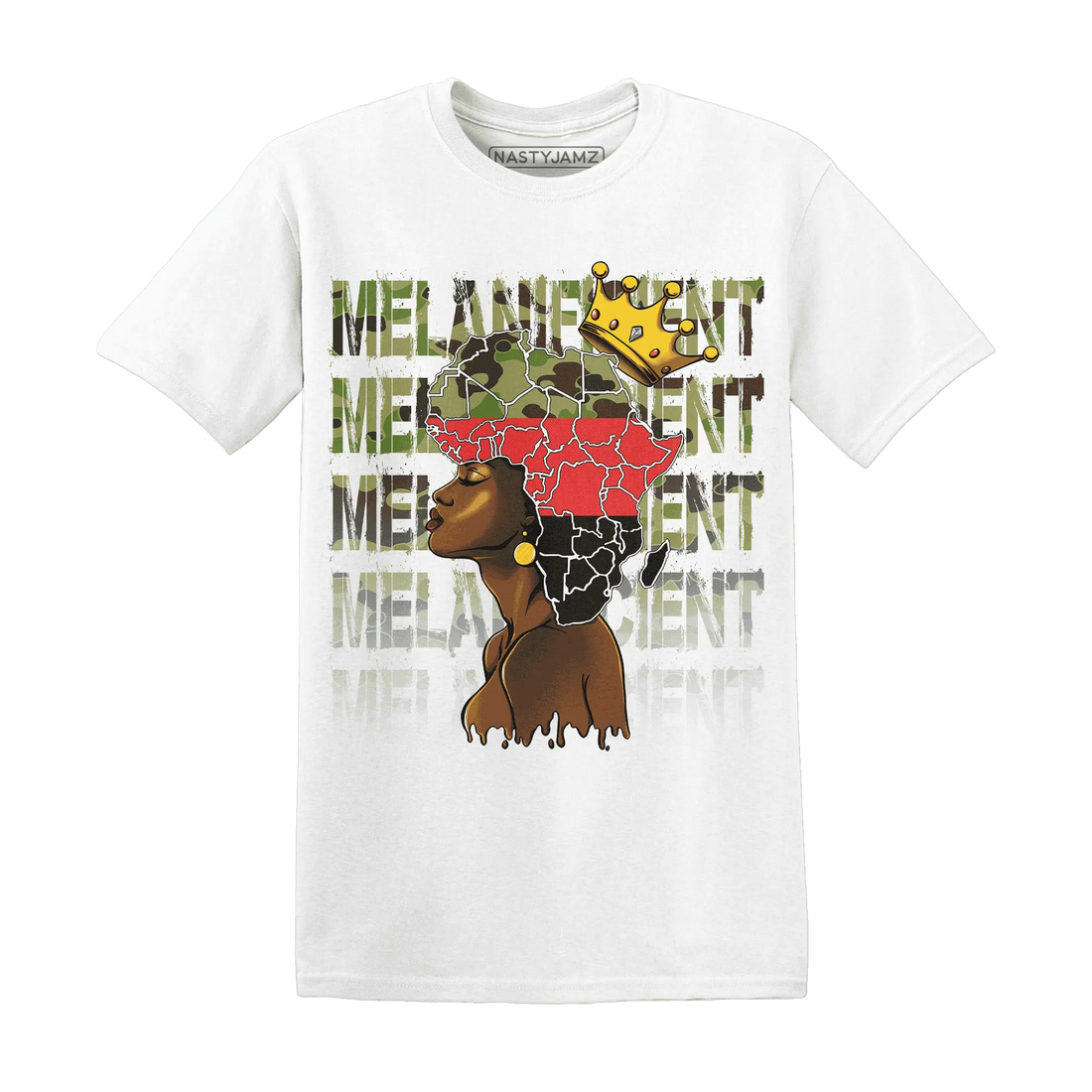 AM-90-Dark-Sage-Solar-Red-NastyJamz-T-Shirt-Match-Melanificient