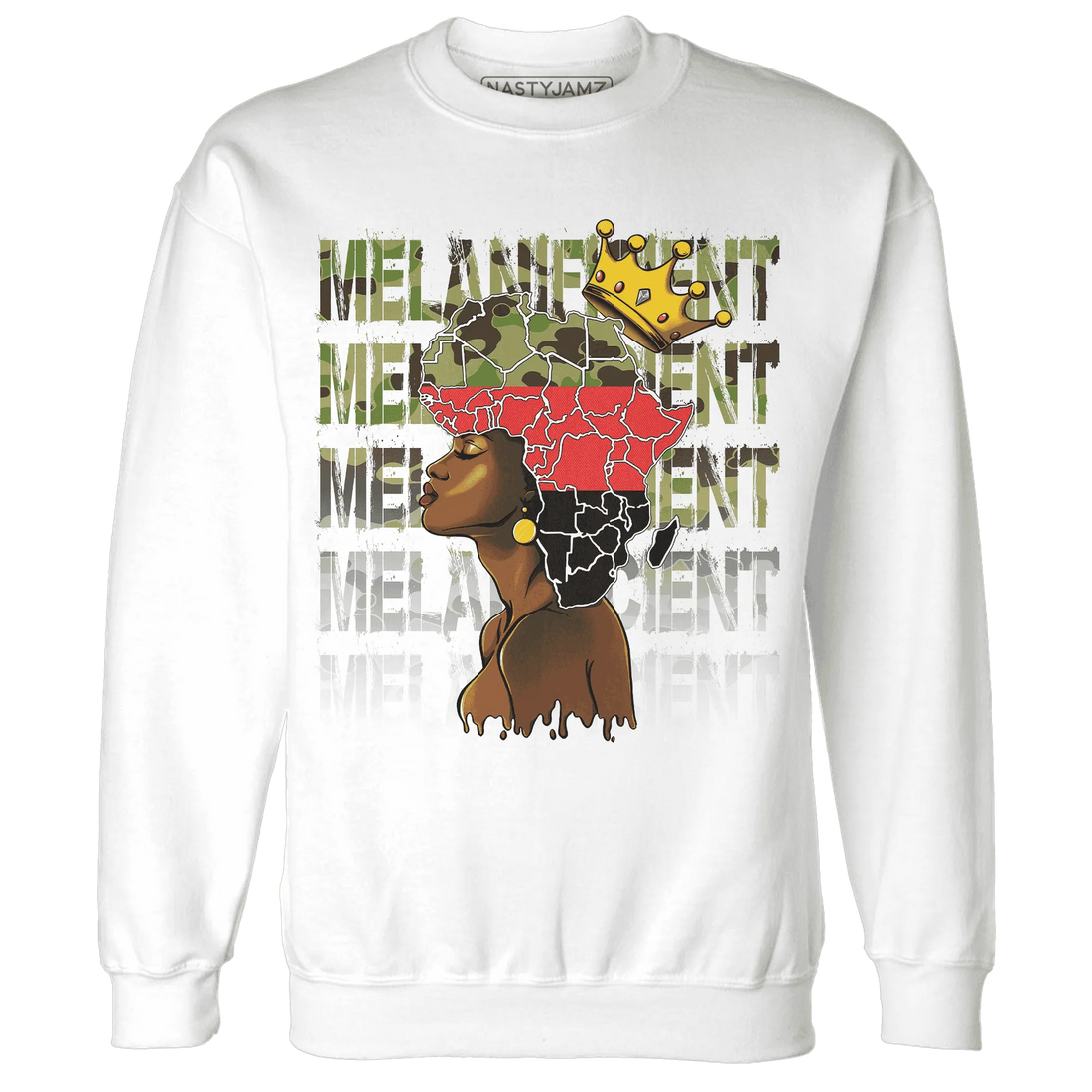 AM-90-Dark-Sage-Solar-Red-NastyJamz-Sweatshirt-Match-Melanificient