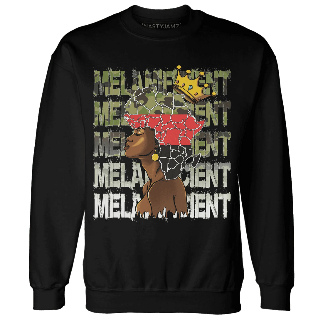AM-90-Dark-Sage-Solar-Red-NastyJamz-Sweatshirt-Match-Melanificient