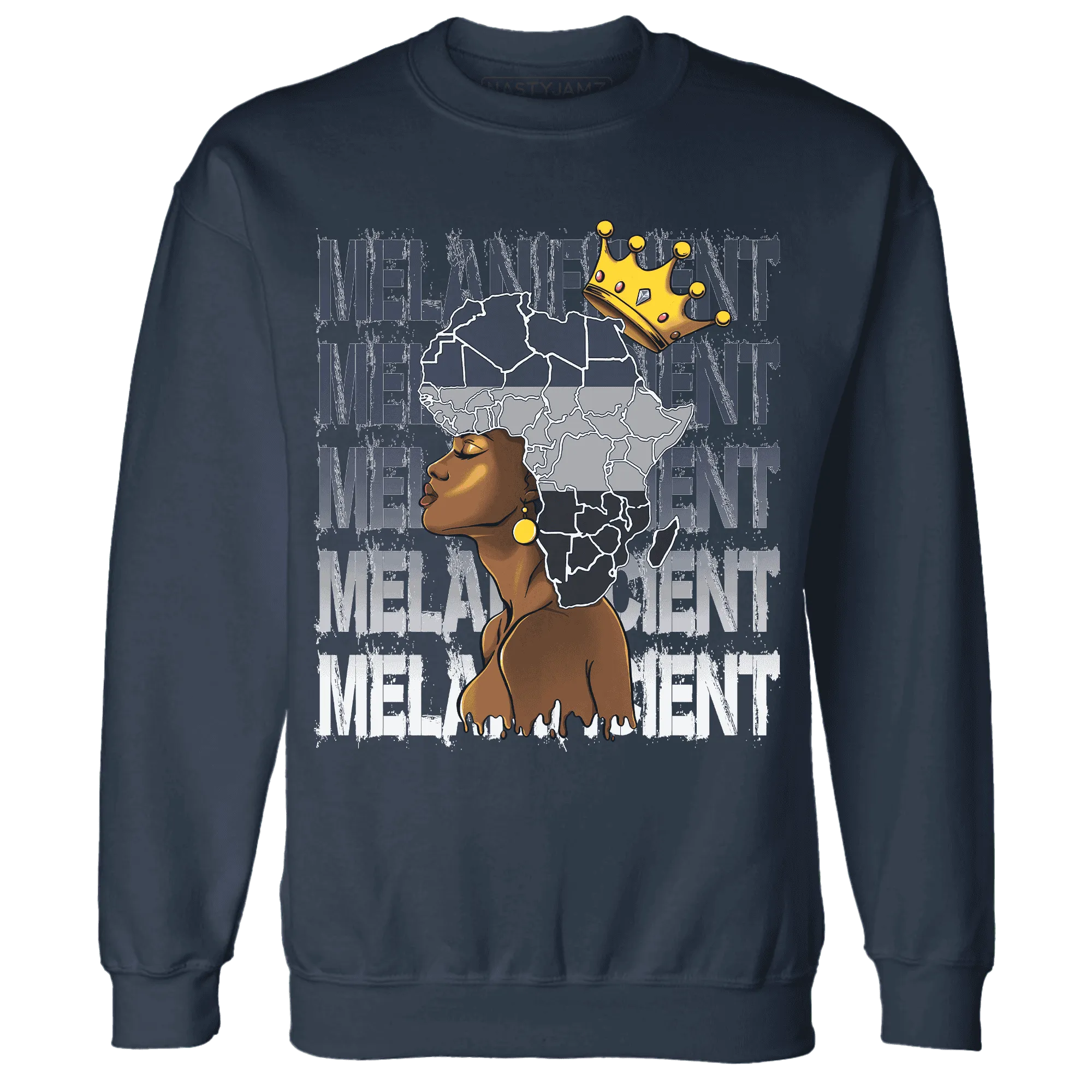 VaporMax-Plus-Midnight-Navy-White-Metallic-Silver-NastyJamz-Sweatshirt-Match-Melanificient