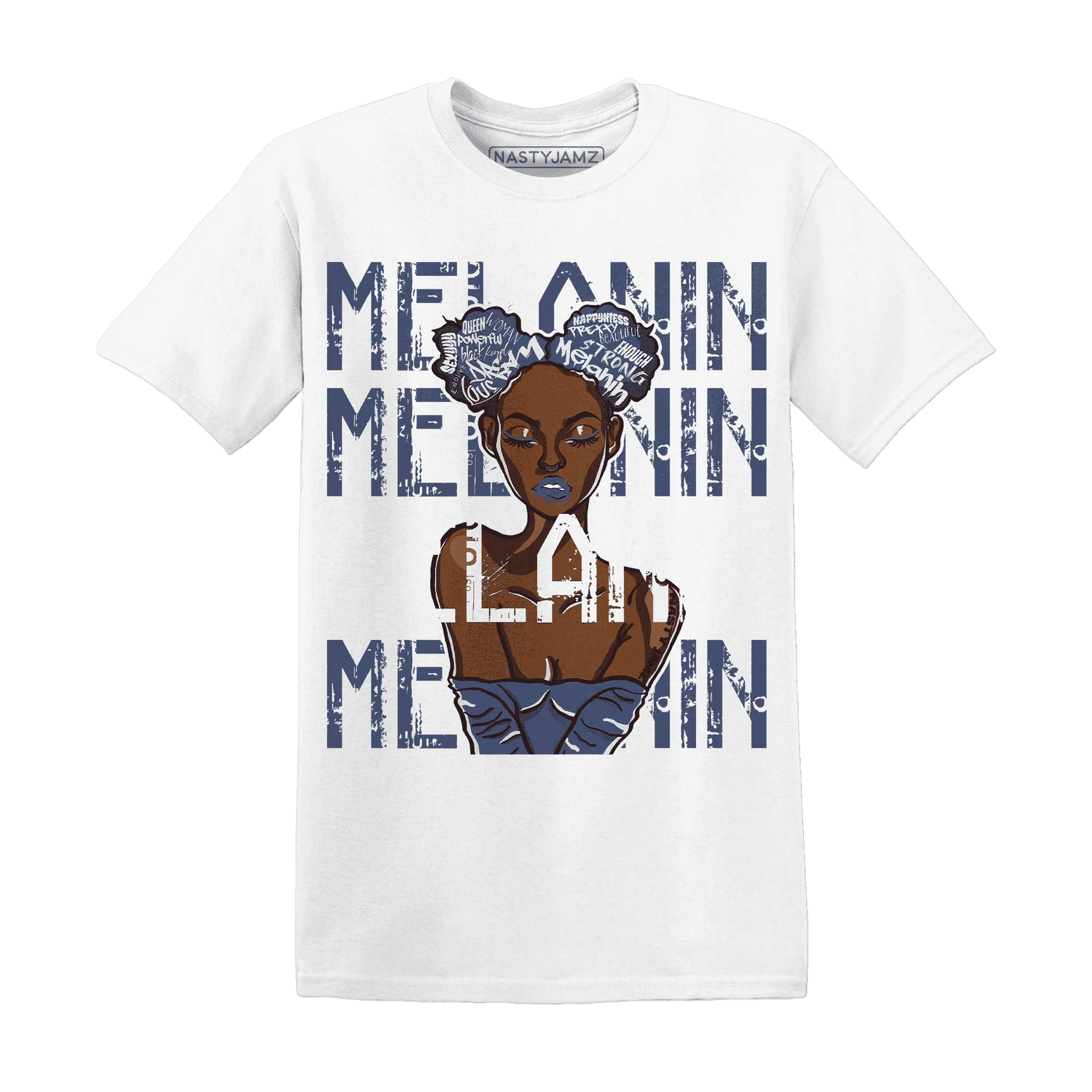 Low-Diffused-Blue-11s-T-Shirt-Match-Melanin-Girl