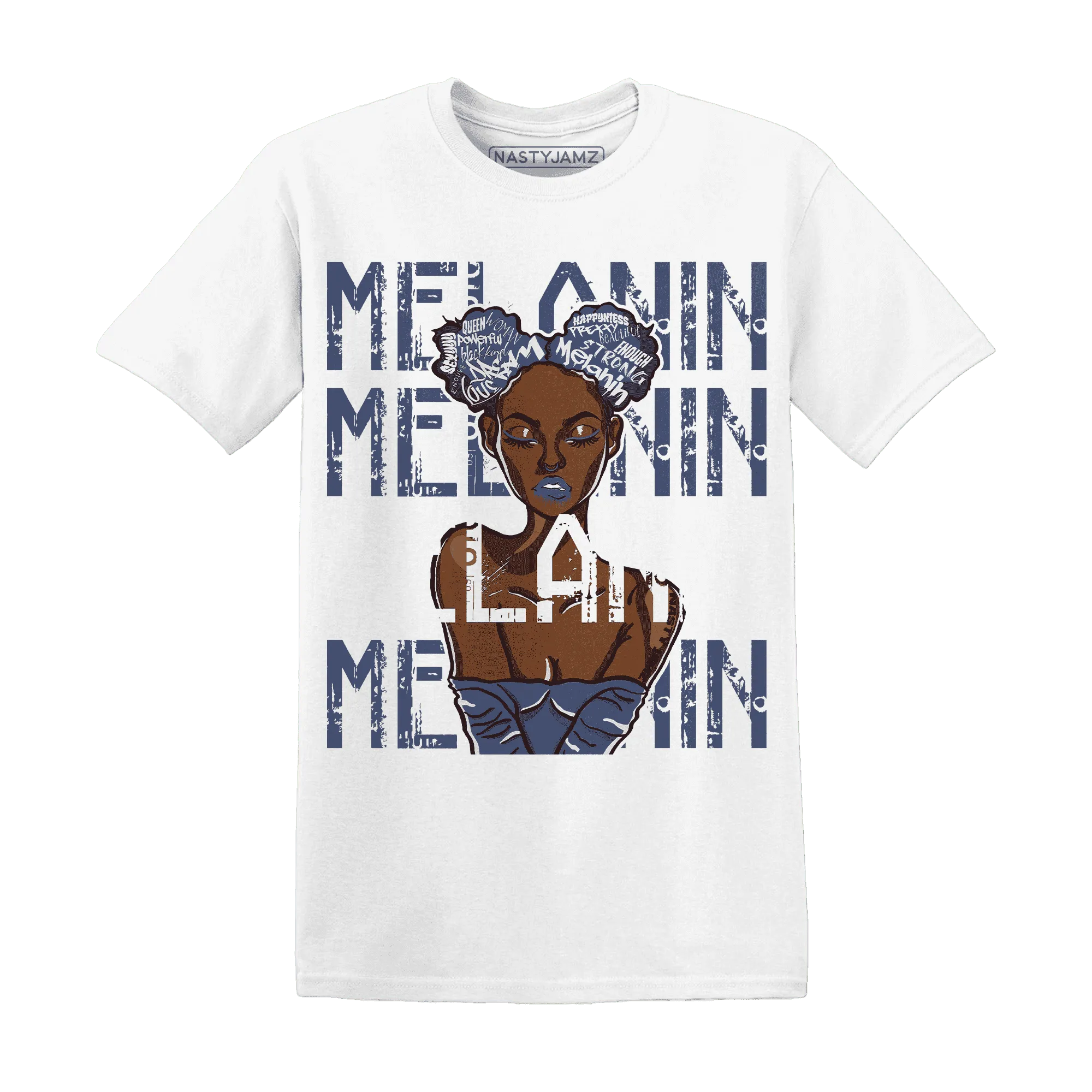 Low-Diffused-Blue-11s-T-Shirt-Match-Melanin-Girl