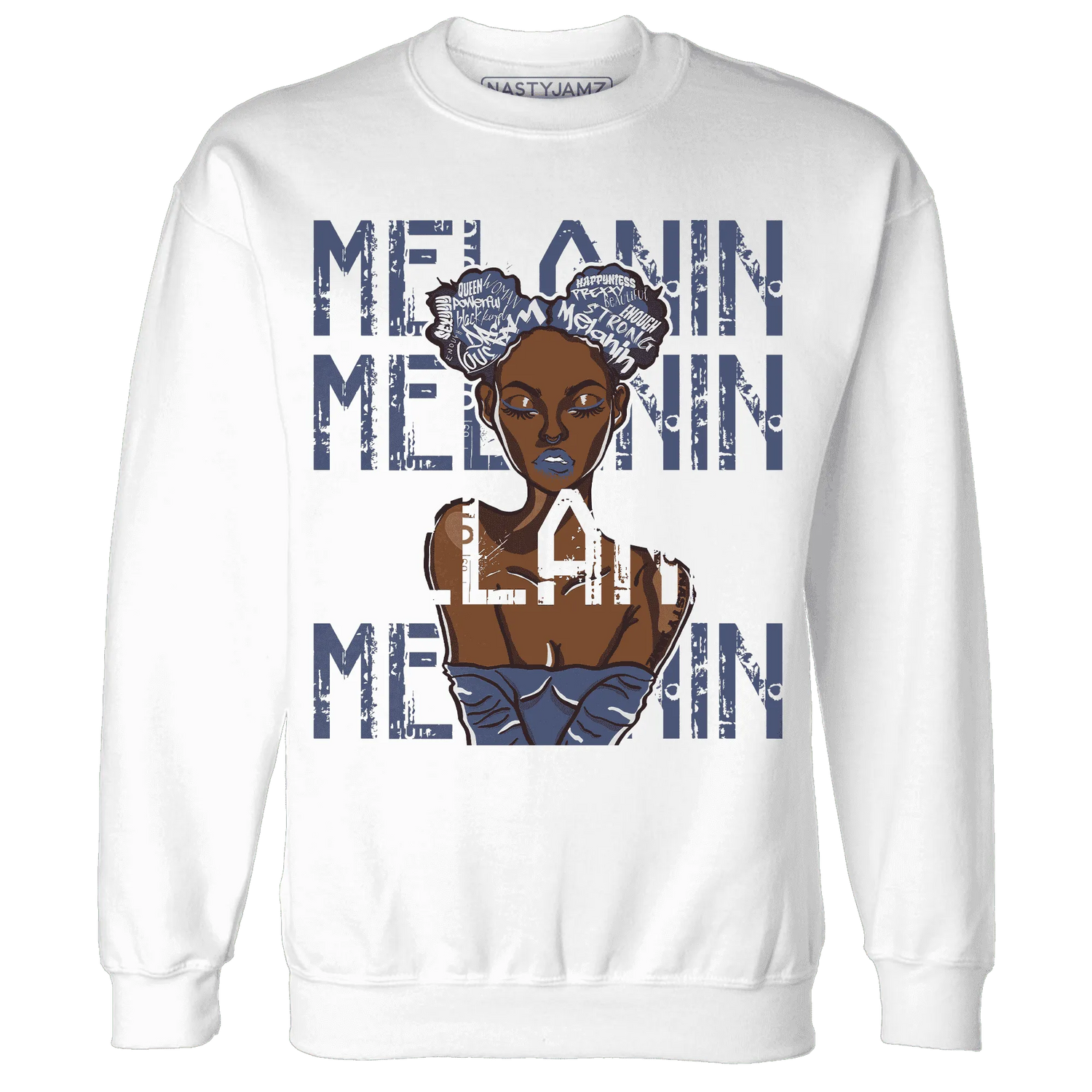 Low-Diffused-Blue-11s-Sweatshirt-Match-Melanin-Girl